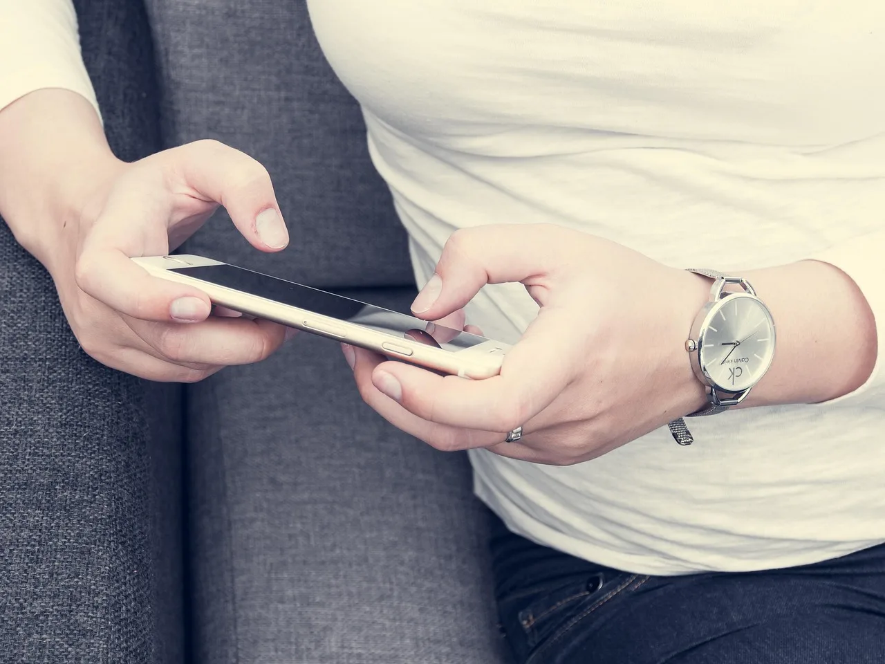 iphone, 6s, plus, apple, white, screen, mock, up, woman, hand, use, smartphone, phone, clock, watch, smart, girl, device, mobile, young, people, lifestyle, using, app, touch, social, person, technology, message, business, texting. ADA Compliance for Social Platforms: What US and Canadian Users Should Know