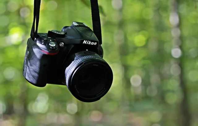slr camera, camera, photo, photography, taking photos, photo camera, digital camera, digital, slr, technology, nikon, lens, nature, 50 mm, equipment, sr-camera, dslr, forest, trees, bokeh. Photo metadata after upload: a six-step round trip test